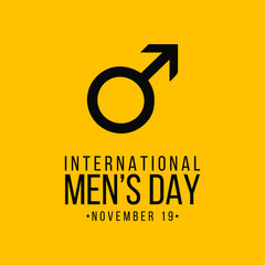 Vector illustration on the theme of International Men's day on November 19th.