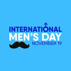 Fototapeta premium Vector illustration on the theme of International Men's day on November 19th.