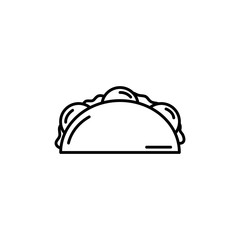 Isolated tacos icon line design
