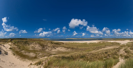 Panorama Of Protected Salt Marsh Area De Slufter Texel