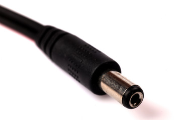coaxial Antenna cable connectors, metal plug on white