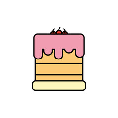 Isolated sweet cake icon fill design