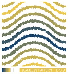 Seamless pattern with wavy grunge lines. Shibori vector ornament design
