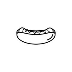 Isolated hot dog icon line design