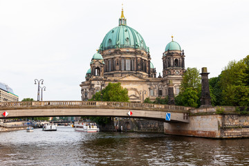 Fototapeta na wymiar Berliner Dom, Berlin Cathedral along Spree River, Berlin, Germany