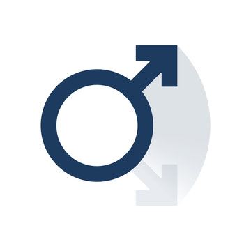 Male sex power symbol. Impotency treatment sign
