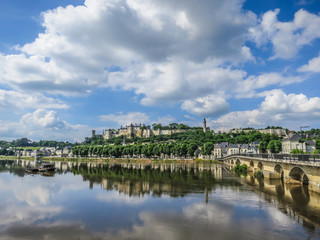 Fototapeta na wymiar Chinon an der Loire in Frankreich