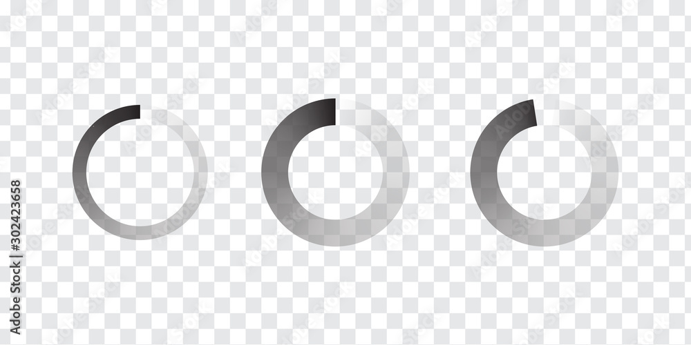Poster circle progress bar loader. round cyclic icon.