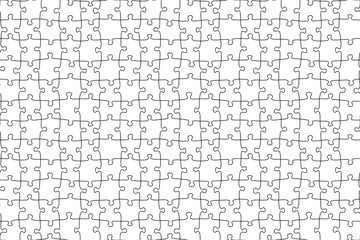 Seamless jigsaw puzzle game pattern. Illustration vector background. - obrazy, fototapety, plakaty
