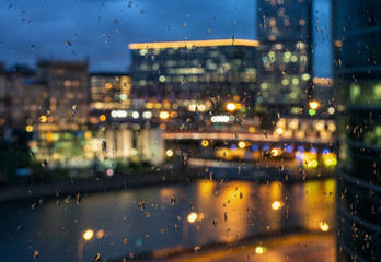 rain city at night