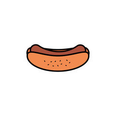 Isolated hot dog icon fill design