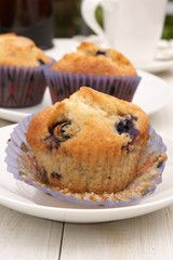 Fresh baked blueberry muffins