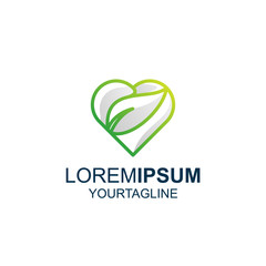 Love Leaf Awesome Inspiration Logo Design