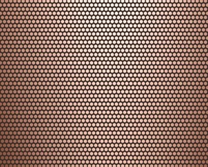 Obraz premium metallic rose gold foil texture with dot polished glossy abstract background with copy space, metal gradient template for gold border
