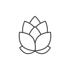 Isolated flower icon line design