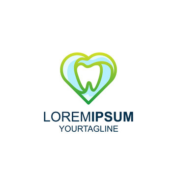Dental Love Awesome Inspiration Logo Design