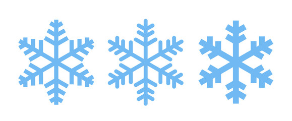 雪の結晶アイコンセット 