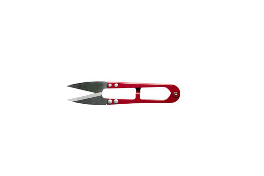 red thread snips isolated on white clip art preview