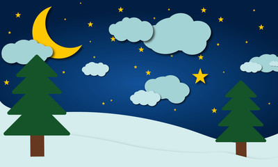 Naklejka premium Christmas Snow Card 