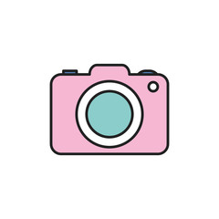 Isolated camera icon fill design