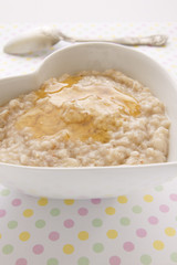 Oatmeal drizzled with honey