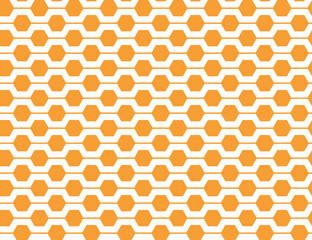 Bee honey comb background seamless. Simple seamless pattern of bee honeycomb cells. Illustration. Vector texture. Geometric print