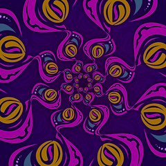 Abstract vector psychodelic fractal illustrated texture