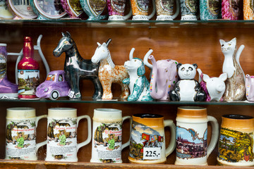 Karlovy Vary famous souvenirs mugs