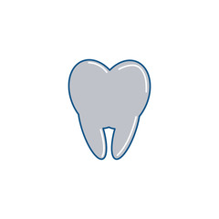 Isolated tooth icon fill design
