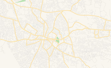 Printable street map of Akure, Nigeria