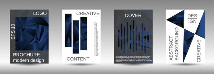 A set of modern abstract covers. - obrazy, fototapety, plakaty