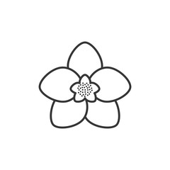 Isolated flower icon line design