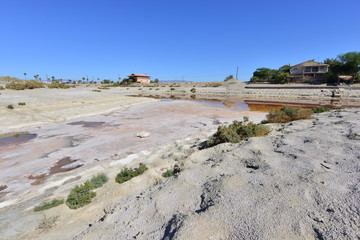 Cove at the Salton sea in California