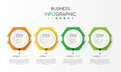 Vector infographic design template with 5 options or steps. Can be used for process diagram, workflow layout, info graph, annual report, flow chart. Vector Illustration