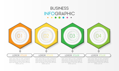 Vector infographic design template with 5 options or steps. Can be used for process diagram, workflow layout, info graph, annual report, flow chart. Vector Illustration