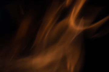 Soft blur flame moving on black background. For overlay effect