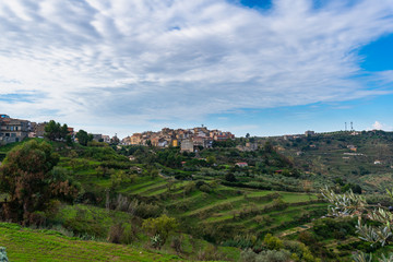Fototapeta na wymiar Cityscape of Mazzarino, Caltanissetta, Sicily, Italy, europe