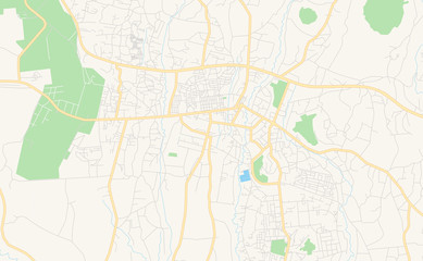 Printable street map of Arusha, Tanzania