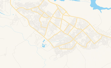 Printable street map of Chitungwiza, Zimbabwe