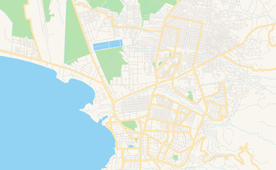 Printable street map of Bujumbura, Burundi