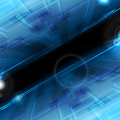 Abstract speed motion blue tech futuristic background. Vector galaxy design