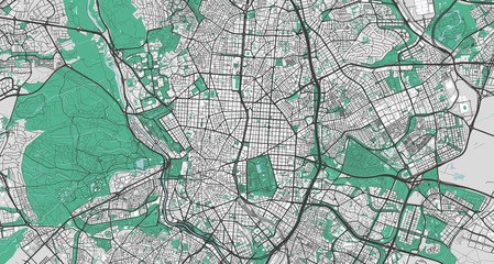Detailed map of Madrid, Spain