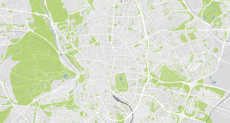 Detailed map of Madrid, Spain