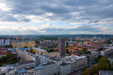 Fototapeta na wymiar Top view to Ostrava city, Czech republic