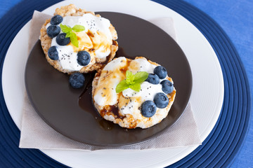 Fresh healthy sweet sandwiches