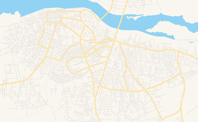 Printable street map of Makurdi, Nigeria