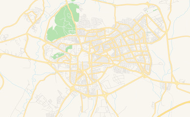 Printable street map of Setif, Algeria