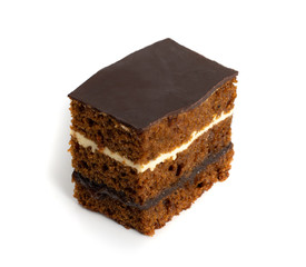 Sponge cake with spices and honey, brown biscuit