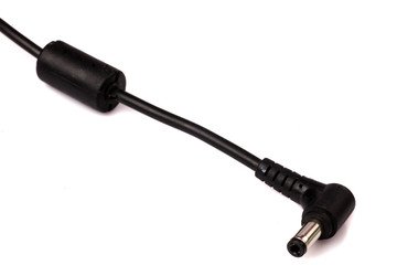 Black cable on white background