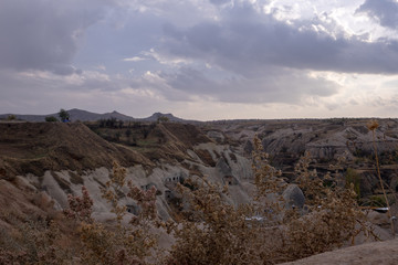 View of Cappadocia in Nevsehir City, Turkey